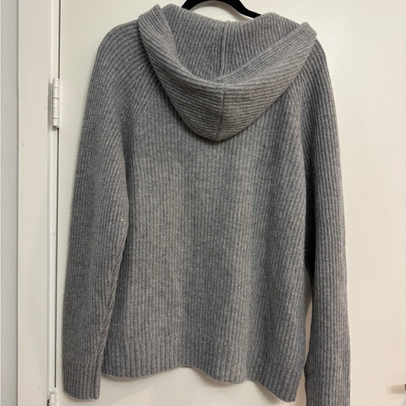 Quince Gray Ribbed Women's Crewneck Sweater - Picture 2 of 4